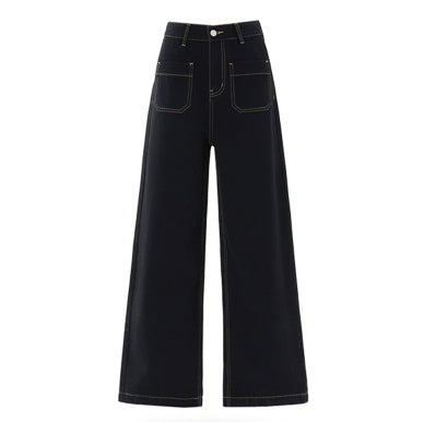Pantalón Recto Holgado de Cintura Alta con Efecto Adelgazante - Image 10
