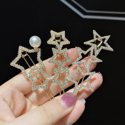 Clip para cabello con estrella de cristales brillantes - Image 3
