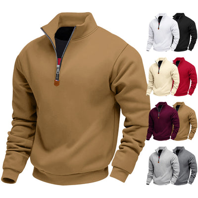 Sudadera Deportiva Cuello Alto con Cierre Medio para Hombre