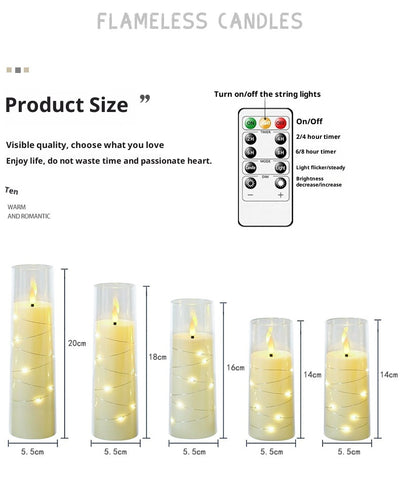 Cadena de Luces LED con Velas Eléctricas para Decoración Navideña y Eventos - Image 17
