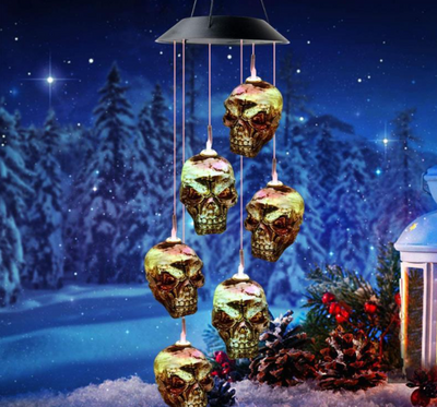 Linterna Decorativa Solar Calavera y Calabaza para Halloween - Luz LED Exterior - Image 3