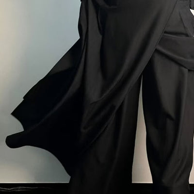 Pantalones Kendo Doble Capa - Diseño Casual Relajado para Hombre - Image 9