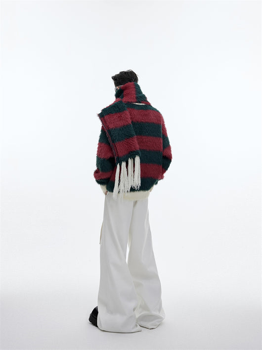 Suéter Navideño Grueso con Bufanda para Hombre - Image 4