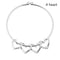 piercing curved peach heart bracelet Silver 4 heart
