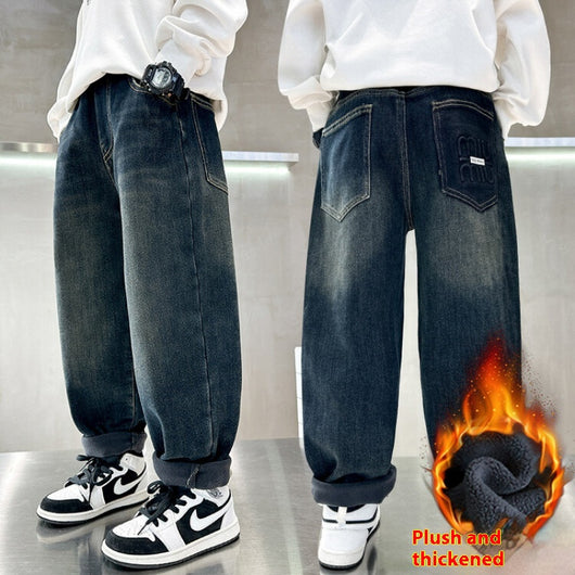 Pantalones Gruesos Cálidos Estilo Coreano para Niños - Image 14