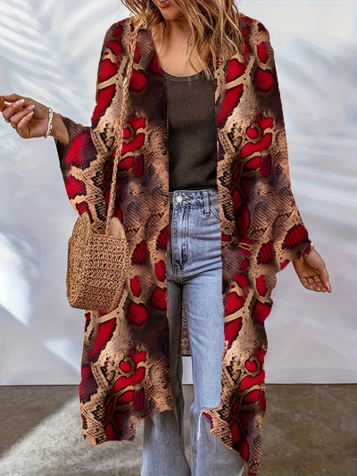 Cardigan Bohemio Capa Murciélago con Estampado Azteca - Image 6
