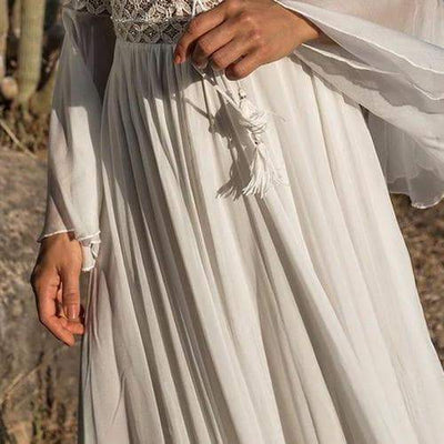 Vestido Bohemio Chifón con Encaje y Escote en V - Diseño Europeo - Image 3