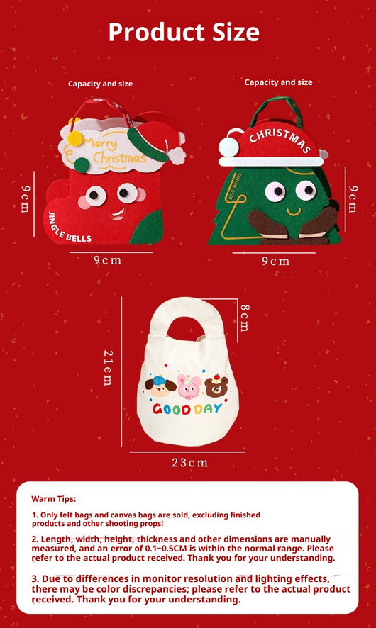 Bolsa de Fieltro Navideña con Diseño Infantil para Regalos - Image 8