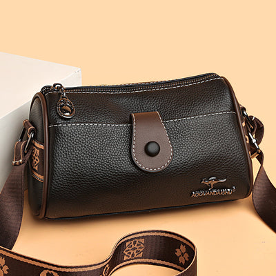 Bolso Bandolera de Cuero Minimalista Retro para Mujer - Image 3