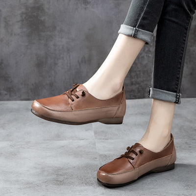 Zapatos para Mujer con Costura de Colores y Boca Profunda