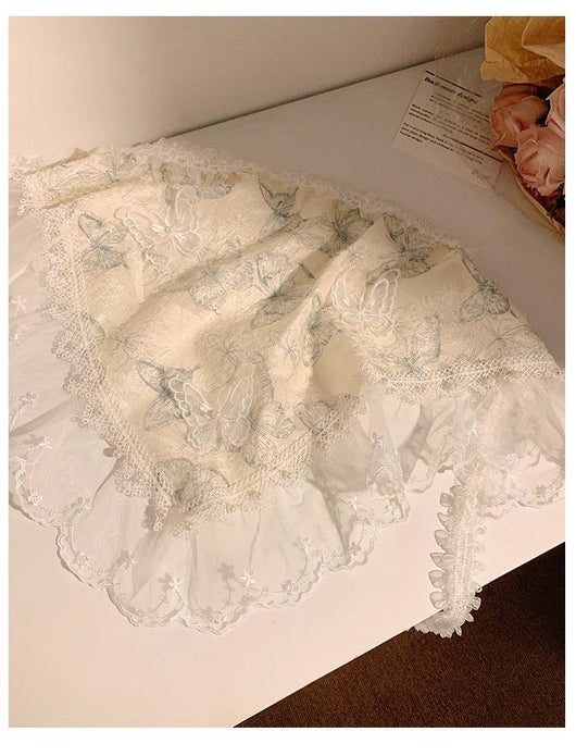 Pañuelo Triangular de Encaje Mariposa para Mujer - Image 10