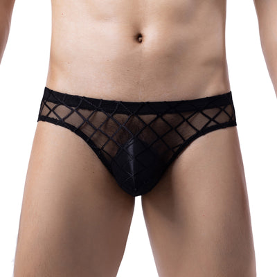 Bóxer Transparente Hombre Diseño Diamante Malla Baja - Image 13