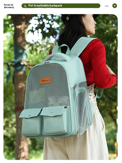 Mochila Transportadora Respirable para Mascotas - Gran Capacidad y Plegable - Image 21