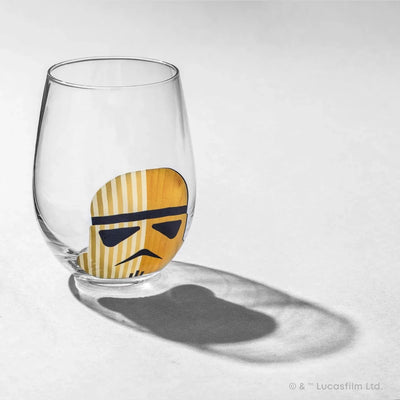 Set de vasos JoyJolt Star Wars Helmet Hues – 4 copas sin tallo de 562 ml con cascos icónicos, vidrio resistente, colección oficial para adultos y fans - Tekeno