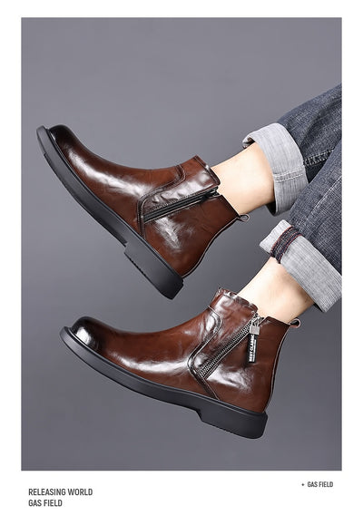 Botas de Trabajo Estilo Británico Antideslizantes Transpirables para Hombre - Image 25
