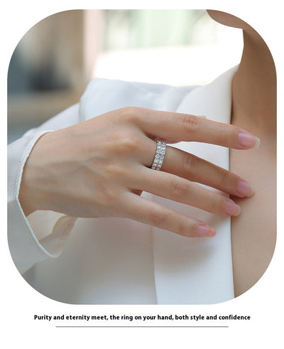 Anillo de Plata Esterlina S925 con Moissanita - Lujo Accesible para Influencers - Image 13