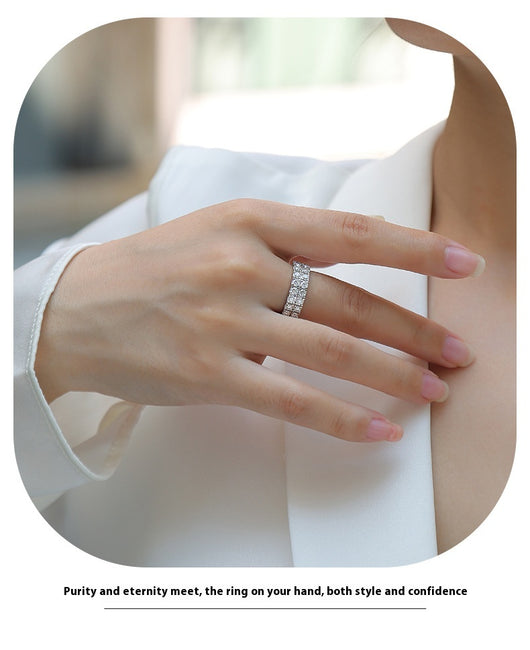 Anillo de Plata Esterlina S925 con Moissanita - Lujo Accesible para Influencers - Image 13