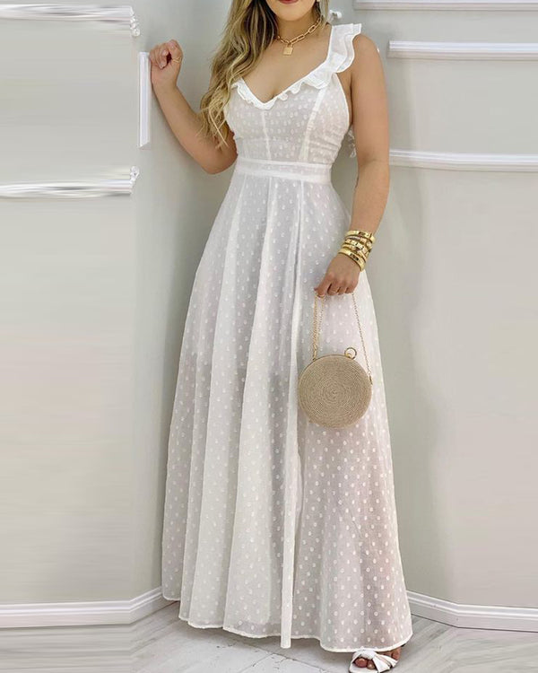 Vestido Halter Liso con Tirantes Ajustables - Image 3