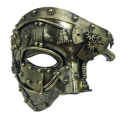 Máscara Steampunk Mascarada Halloween Semirrostro - Image 11