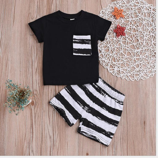 Conjunto Casual de Verano para Niño: Camiseta y Pantalones Cortos