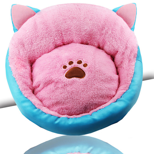 Cama Cálida para Gatos con Orejas - Nido Acolchado Confortable - Image 3