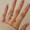 Anillo Cerrado Doble Fila Estilo Bosque de Diamantes