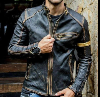 Chaqueta de Cuero para Motociclista Estilo Punk - Image 6