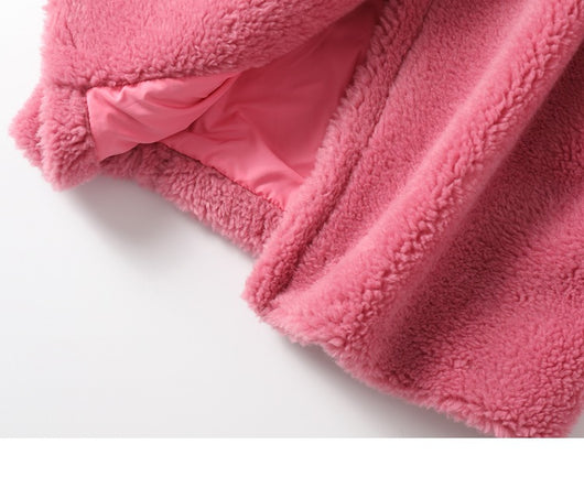 Abrigo Largo de Lana de Oveja con Pelaje Teddy para Mujer - Image 6
