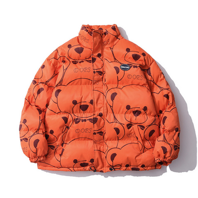 Abrigo Acolchado de Algodón Little Bear para Amantes de la Moda - Image 20