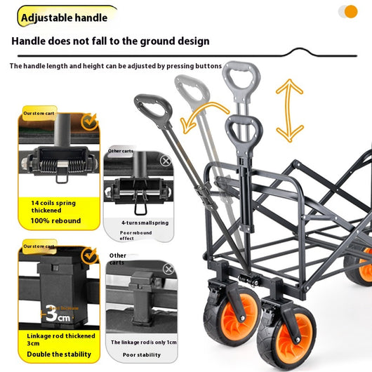 Carrito de Camping Plegable Tirado a Mano - Image 3