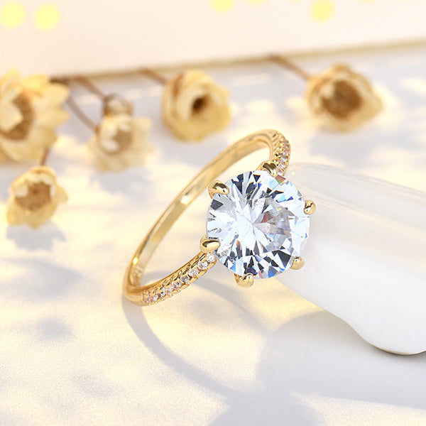 Anillo de Diamante Geométrico de Seis Puntas