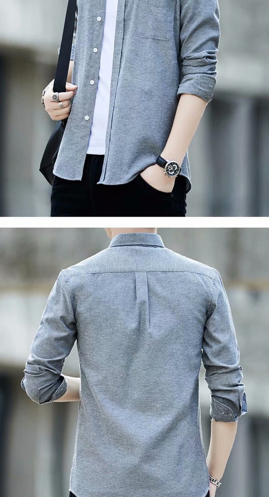 Camisa Casual Slim Fit de Tela Oxford para Hombre - Image 8