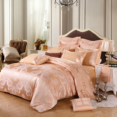 Juego de Cama Satinado Jacquard de Cuatro Piezas - Image 12