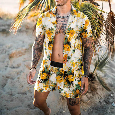 Camisa Suelta Retro para Hombre - Estilo Personalidad Playa Manga Corta - Image 7
