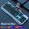 Teclado Individual Negro Con Ratón Azul