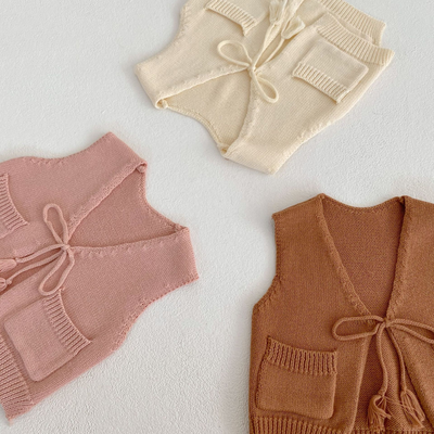 Chaleco Cardigan Tejido para Niños con Borlas - Image 43