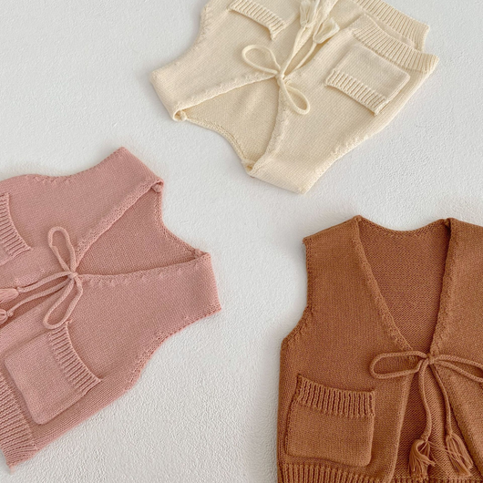 Chaleco Cardigan Tejido para Niños con Borlas - Image 43