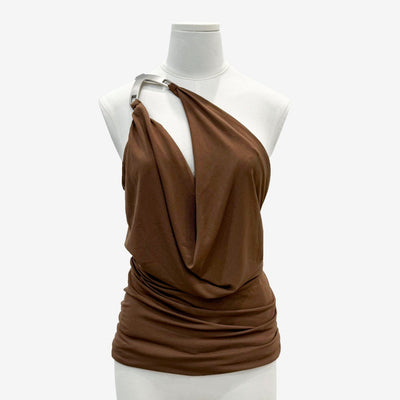 Top Ajustado con Espalda Descubierta y Hebillas Metálicas para Mujer - Image 3