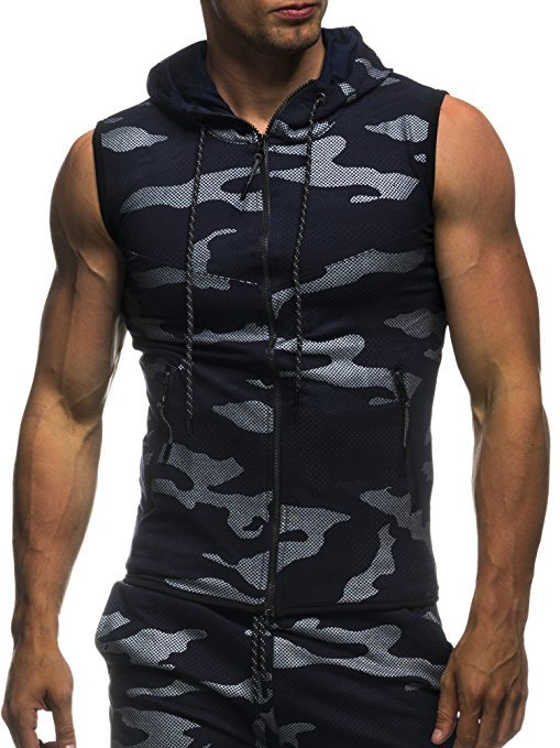 Chaleco Camuflaje Slim Fit con Dobladillo Redondeado