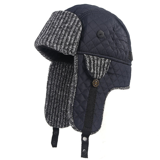 Gorro Térmico Lei Feng Hombre Patrón Cuadros Terciopelo Premium - Image 14