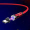 Magnetic Rotating Data Cable Android Rojo 1 M