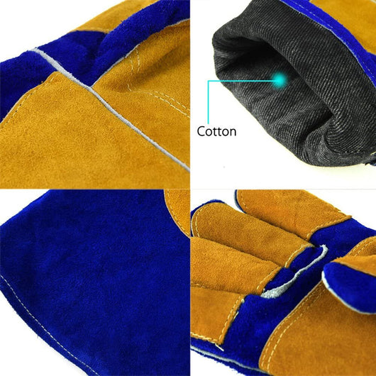 Guantes de Cuero Profesionales para Soldadura Industrial con Protección Laboral - Image 4