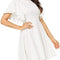 Vestido Longo de Verão com Cintura Alta e Mangas Bufantes