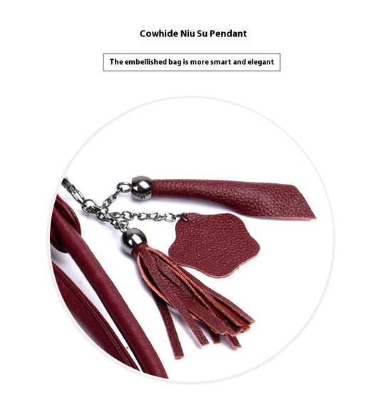 Bolso Bandolera de Cuero PU con Detalles de Costura y Borlas para Mujer - Image 32