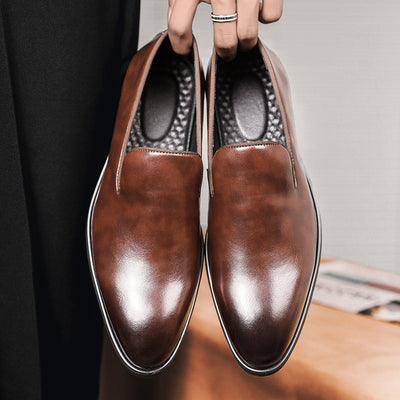 Zapatos de Cuero Puntiagudos Estilo Británico Clásico - Image 4