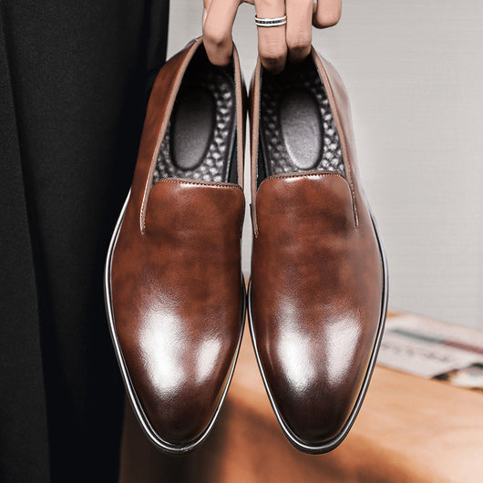Zapatos de Cuero Puntiagudos Estilo Británico Clásico - Image 4