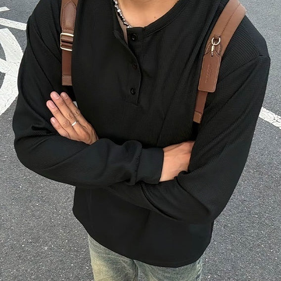 Camisa Clásica Americana Henry de Manga Larga para Hombre