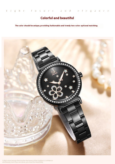 Reloj de Cuarzo para Mujer con Correa de Acero y Diamantes - Image 19