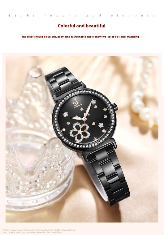 Reloj de Cuarzo para Mujer con Correa de Acero y Diamantes - Image 19
