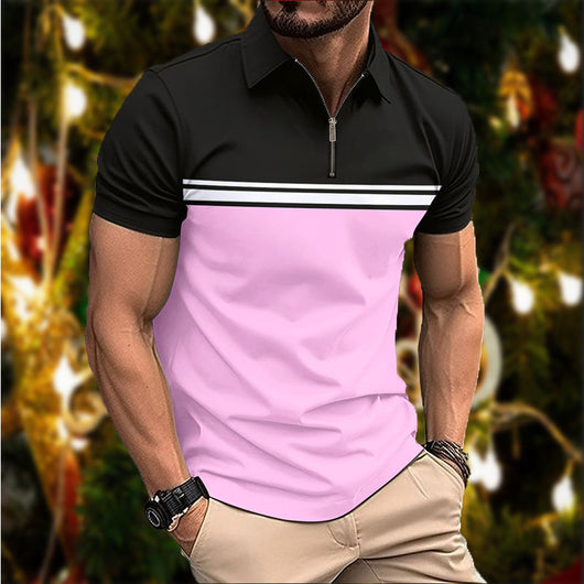Polo Slim Fit para Hombre con Cuello Puntiagudo y Rayas en el Pecho - Image 13